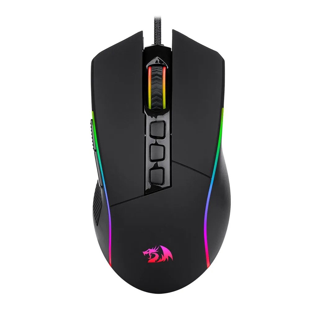MOUSE GAMER REDRAGON PLANK RGB PRETO