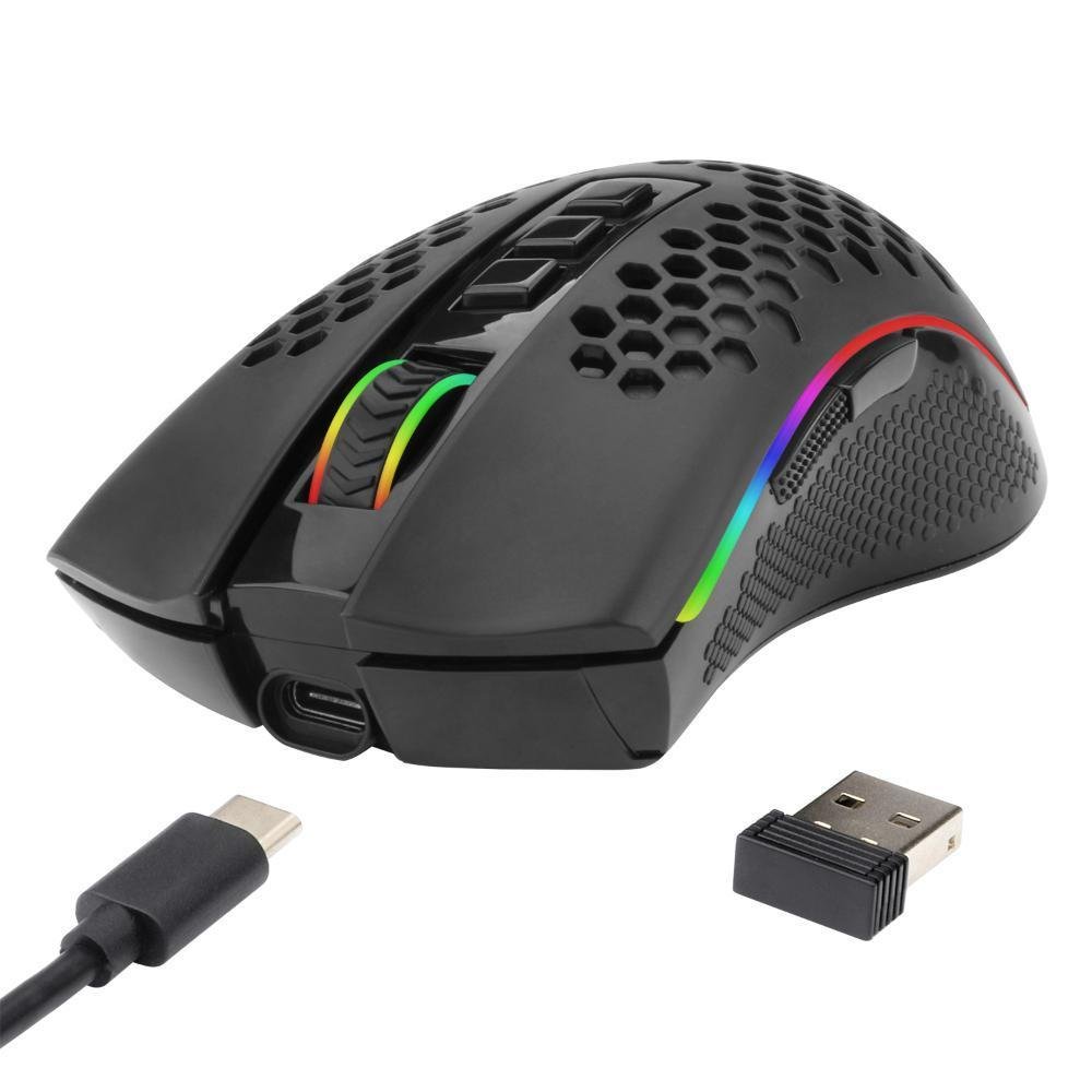 MOUSE GAMER REDRAGON STORM PRO RGB PRETO S/ FIO